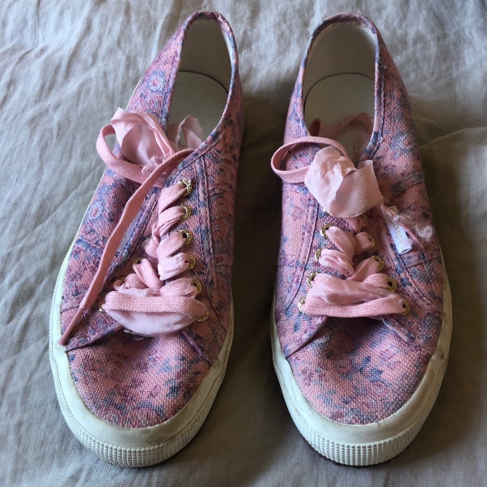 Loveshackfancy / Superga collab pink floral / size 8 us (39) (originally $120)